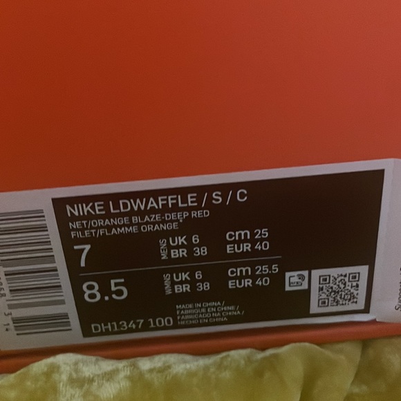 Nike Ld Waffle Sacai Clot Net Orange Blaze - Dh1347-100 - Picture 11 of 11